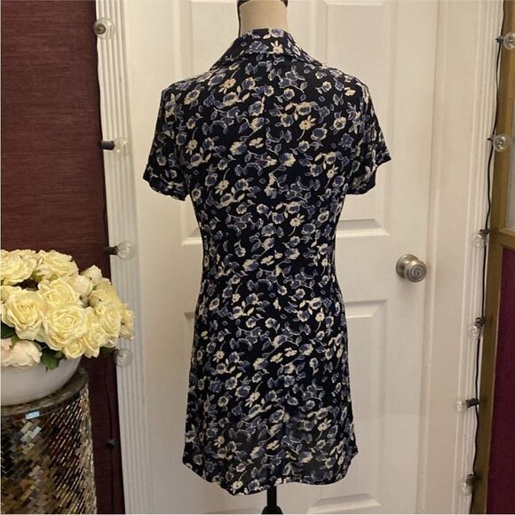 Reformation Navy Floral Mini Dress, US6 - Picture 6 of 9